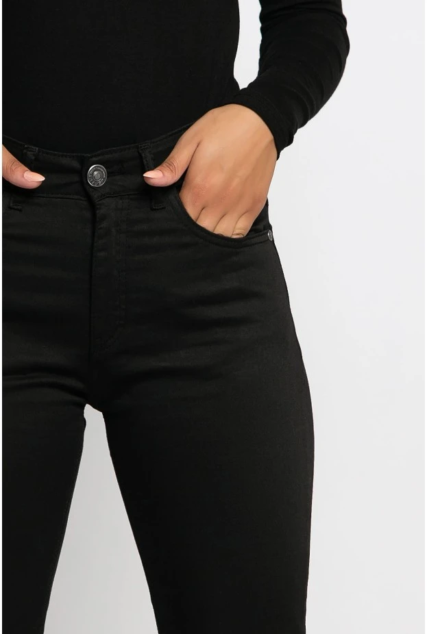 Jean loose fit μαλακό ύφασμα μαύρο
