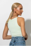 Crop top τιραντέ με τετράγωνη λαιμόκοψη lime