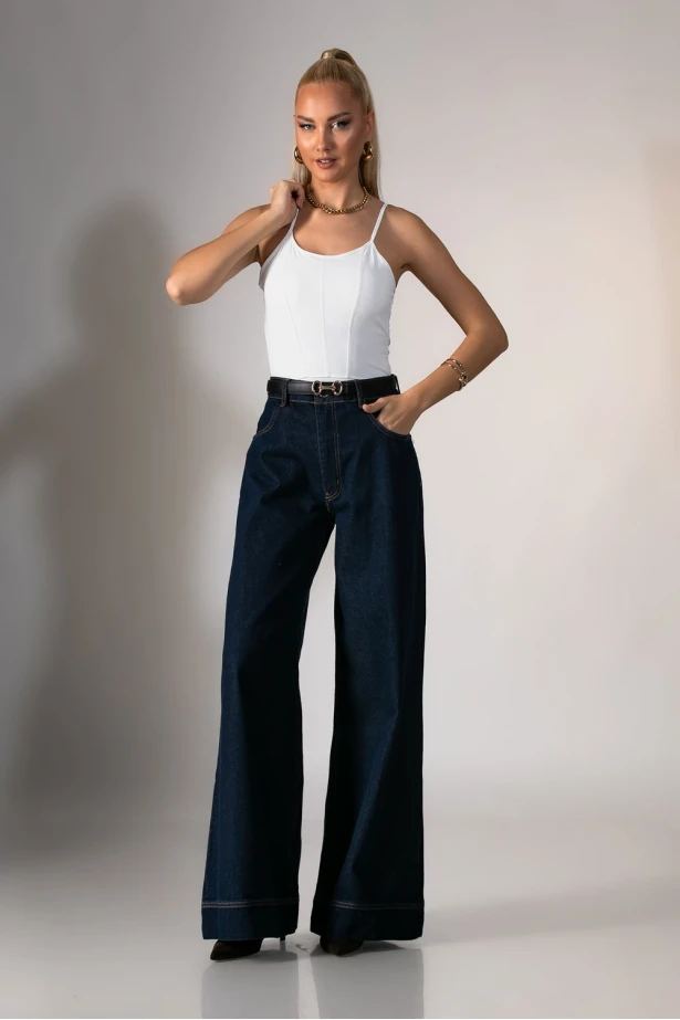 Kορμάκι τιραντέ με σχέδιο ραφές λευκό