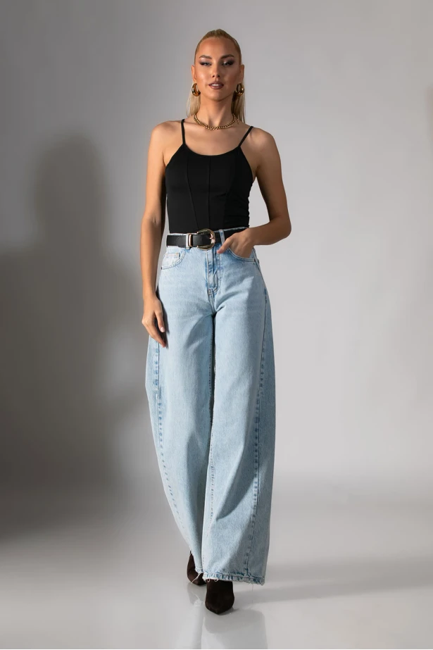 Kορμάκι τιραντέ με σχέδιο ραφές μαύρο