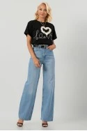T-shirt με κέντημα καρδιά μαύρο