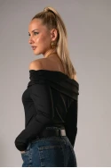 Μπλούζα off shoulder μαύρο