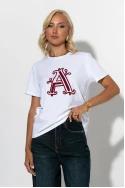 T-shirt με patch A μπορντό