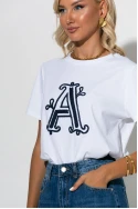 T-shirt με patch A μπλε
