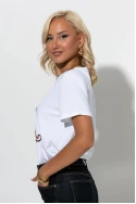 T-shirt με patch A καφέ