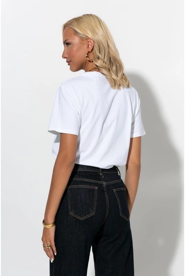 T-shirt με patch A καφέ