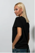 T-shirt με patch A μαύρο-μπορντό