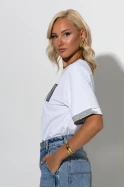 T-shirt με patch wow bear λευκό T-shirt με patch wow bear λευκό