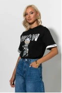 T-shirt με patch wow bear μαύρο T-shirt με patch wow bear μαύρο