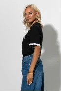 T-shirt με patch wow bear μαύρο T-shirt με patch wow bear μαύρο