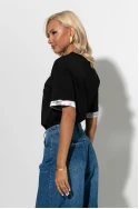 T-shirt με patch wow bear μαύρο T-shirt με patch wow bear μαύρο