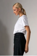 Basic t-shirt με στρογγυλή λαιμόκοψη λευκό