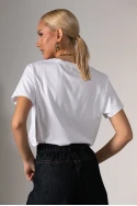 Basic t-shirt με στρογγυλή λαιμόκοψη λευκό