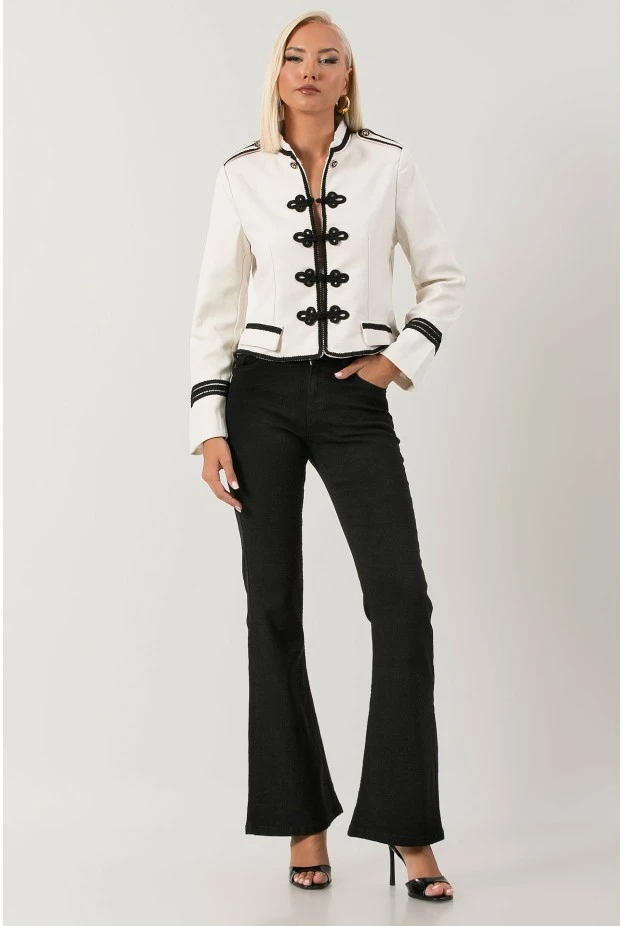 Jean flare fit μαύρο