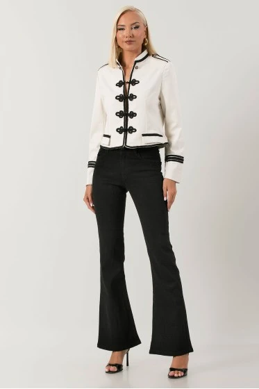 Jean flare fit μαύρο