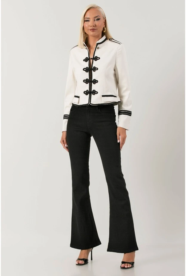 Jean flare fit μαύρο