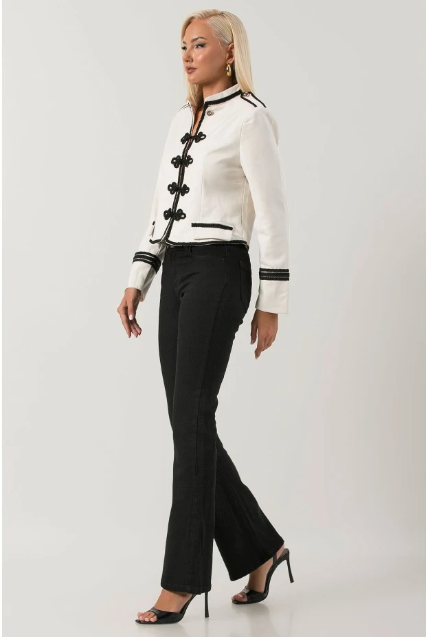 Jean flare fit μαύρο
