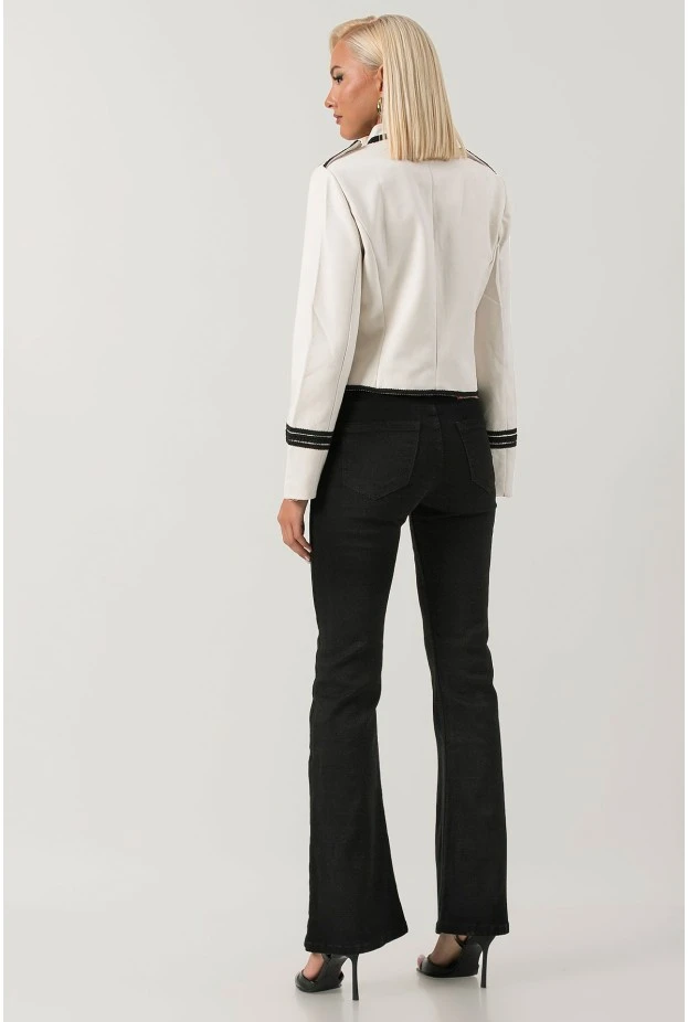 Jean flare fit μαύρο