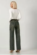 Jean straight leg με στρας dirty blue