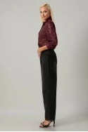 Jean wide leg με ραφές μαύρο