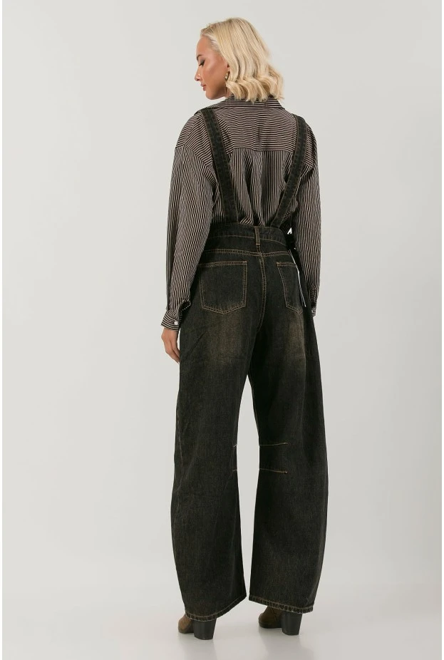 Jean balloon fit σαλοπέτα καφέ