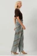 Jean balloon fit με σχέδιο από στράς dirty blue