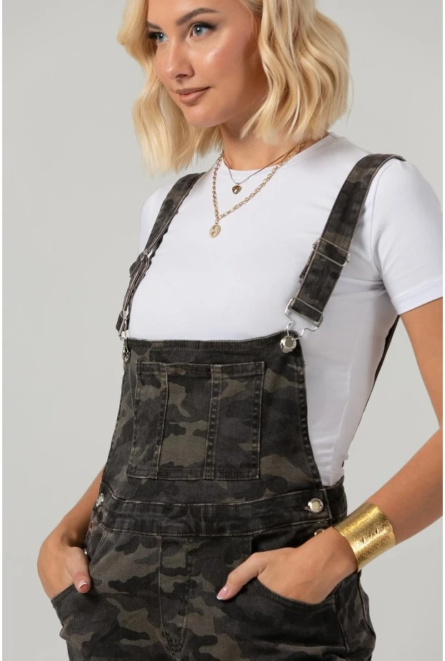 Jean σαλοπέτα militaire χακί