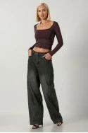 Jean balloon fit ανθρακί