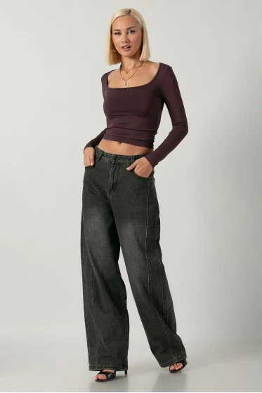 Jean balloon fit μπλε
