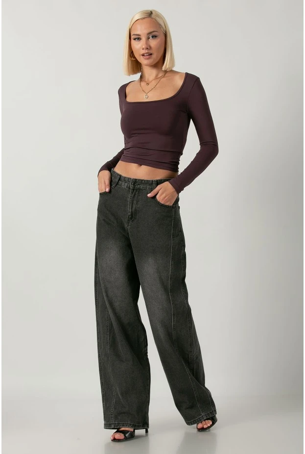 Jean balloon fit ανθρακί