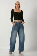 Jean balloon fit μπλε