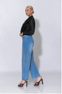 Jean balloon fit με στρας μπλε ανοιχτό