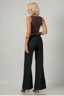 Jean wide leg push up μπλε ντένιμ