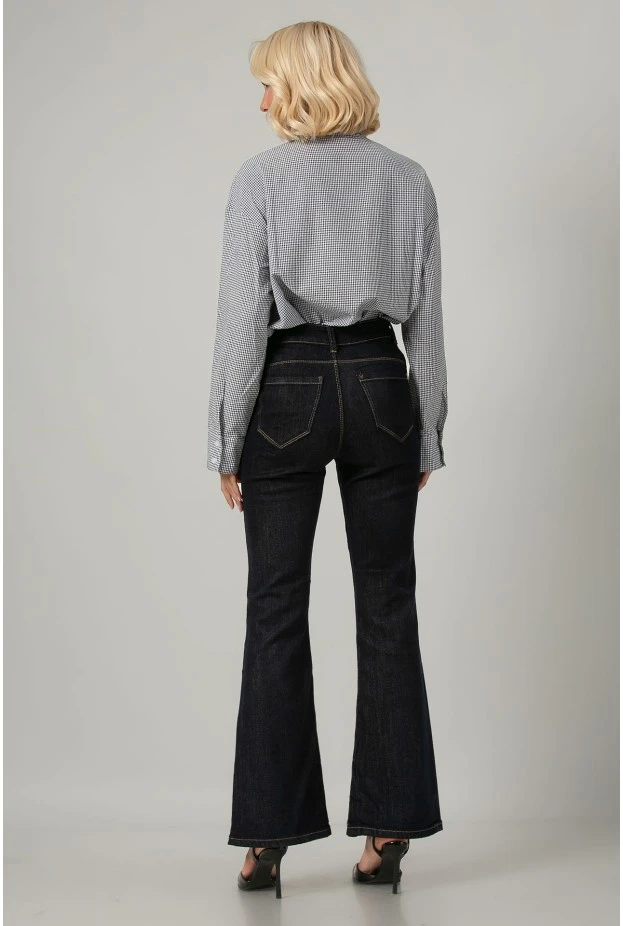 Jean flare push up μπλε ντένιμ