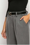 Παντελόνι baggy με λάστιχο στην μέση γκρι Παντελόνι baggy με λάστιχο στην μέση γκρι