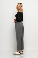 Παντελόνι baggy με λάστιχο στην μέση γκρι Παντελόνι baggy με λάστιχο στην μέση γκρι