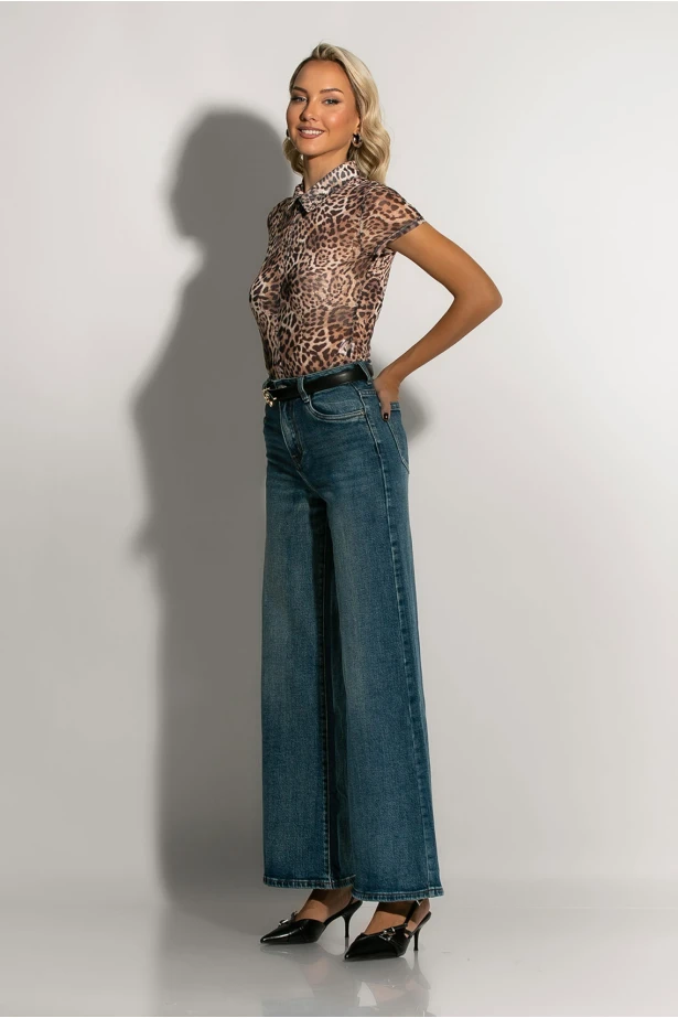 Wide leg jean μπλε σκούρο Wide leg jean μπλε σκούρο