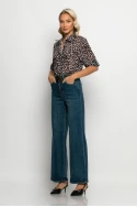 Jean straight leg με φθορά μπλε σκούρο Jean straight leg με φθορά μπλε σκούρο
