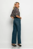 Jean straight leg με φθορά μπλε σκούρο Jean straight leg με φθορά μπλε σκούρο