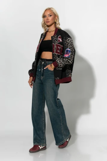 Boxer jean με κορδόνι μπλε σκούρο