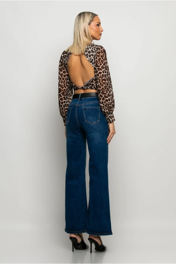 Jean wide leg μπλε σκούρο Jean wide leg μπλε σκούρο