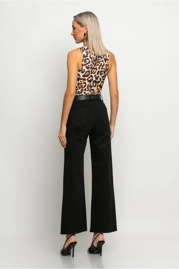Jean wide leg μαύρο Jean wide leg μαύρο