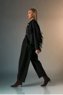 Σουέντ baggy παντελόνι μαύρο Σουέντ baggy παντελόνι μαύρο