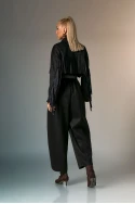Σουέντ baggy παντελόνι μαύρο Σουέντ baggy παντελόνι μαύρο