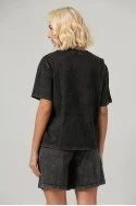 Σετ σόρτς και t-shirt με στράς μαύρο