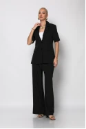 Σετ παντελόνα και κοντομάνικο blazer μαύρο