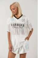 Σετ sporty σορτς και μπλούζα με διαφάνεια λευκό