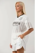 Σετ sporty σορτς και μπλούζα με διαφάνεια λευκό