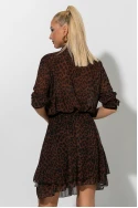Leopard print πουκάμισο καφέ-μαύρο Leopard print πουκάμισο καφέ-μαύρο