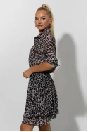Leopard print πουκάμισο γκρι-μαύρο Leopard print πουκάμισο γκρι-μαύρο